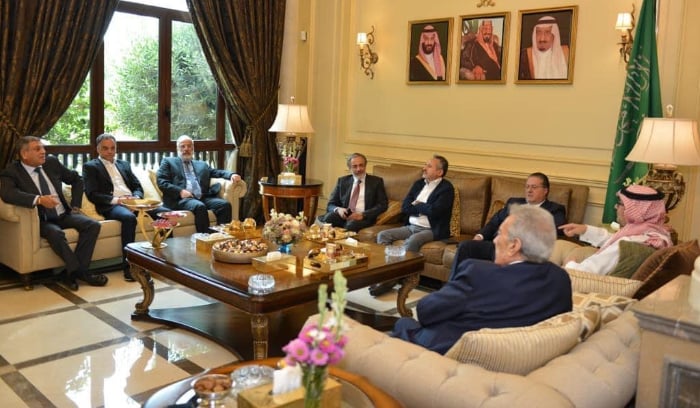بخاري بحث في سبل تفعيل العلاقات التجارية بين لبنان والسعودية