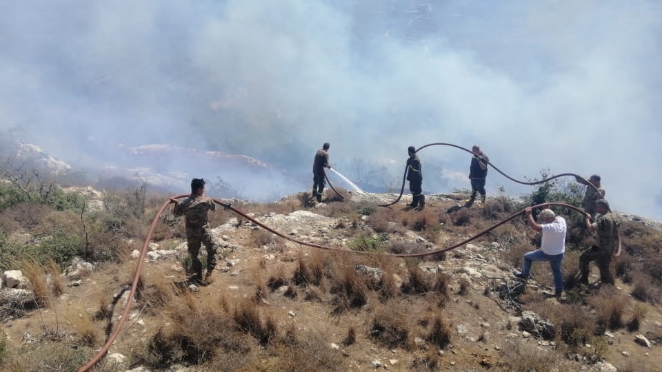 حريق كبير في أحراج بلدة رحبة