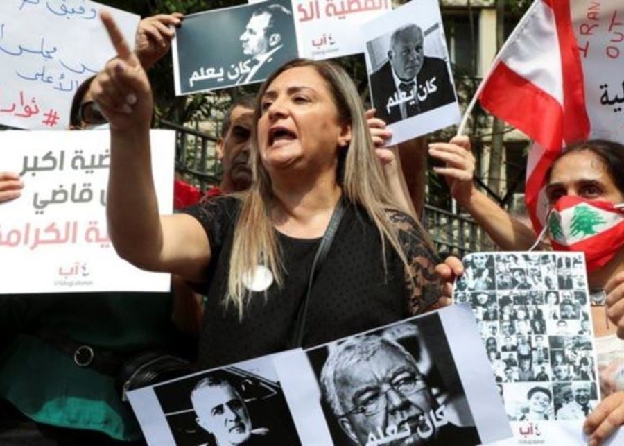 بالصور: اعتصام لأهالي ضحايا انفجار المرفأ