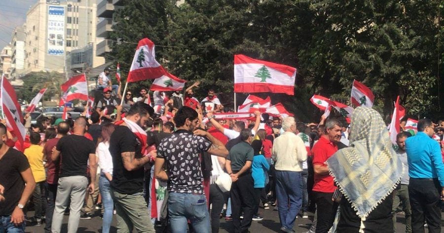 وقفة احتجاجية على إطلاق موقوفي انفجار مرفأ بيروت أمام سرايا النبطية