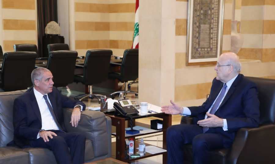 ميقاتي يستقبل طراف وسيناتورا فرنسيا