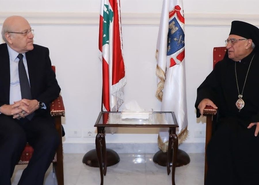 ميقاتي زار البطريرك العبسي: مسار الحل يبدأ بانتخاب رئيس جمهورية ومن ثم تشكيل حكومة