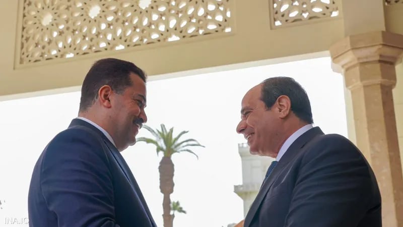 السيسي يستقبل رئيس وزراء العراق في القاهرة