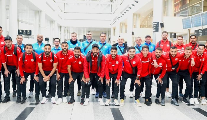 المنتخب الوطني لكرة القدم غادر الى مسقط للقاء منتخب عمان