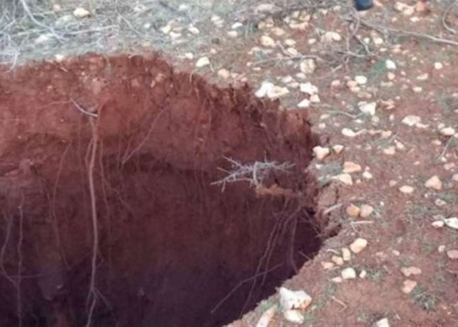اليكم نتيجة التقرير الجيولوجي عن الفجوة الأرضية في برقا البقاعية
