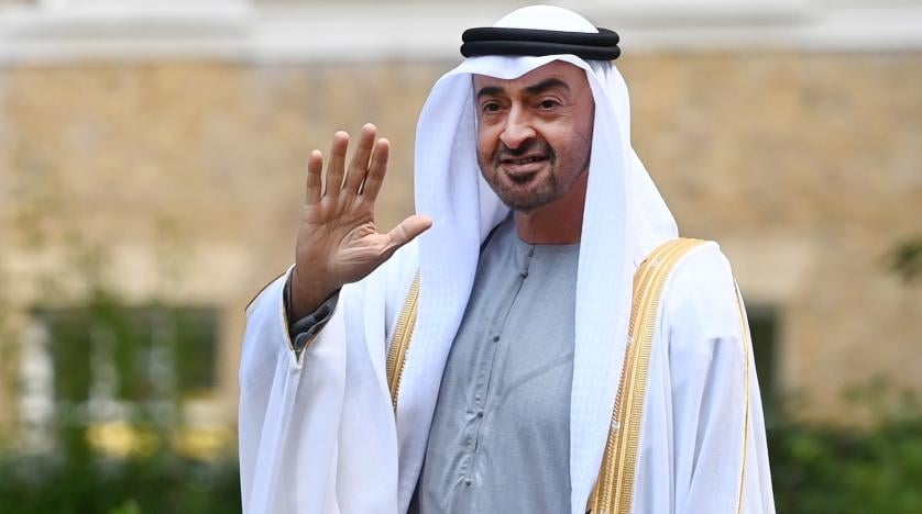 محمد بن زايد يستقبل أمين مجلس الأمن القومي الإيراني