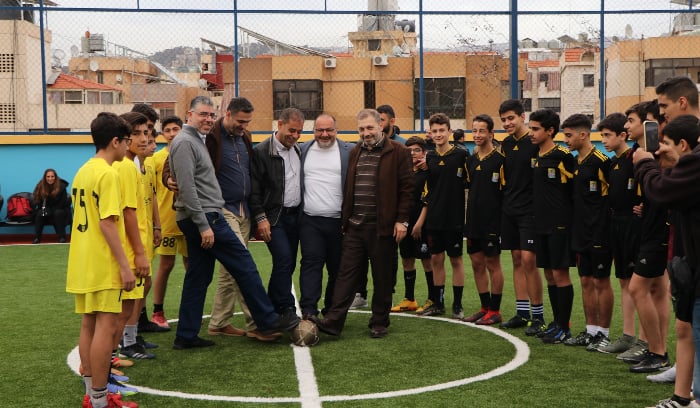 افتتاح ملعب ميني فوتبول جديد في ثانوية المهدي الحدث