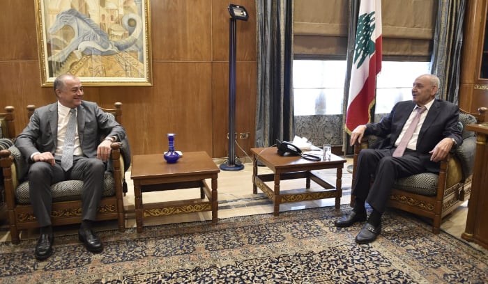 بري عرض للمستجدات السياسية مع بو صعب