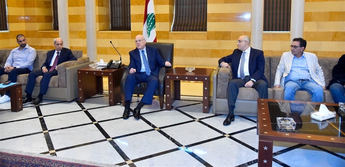 ميقاتي يلتقي وفداً من اللبنانيين العائدين من السودان