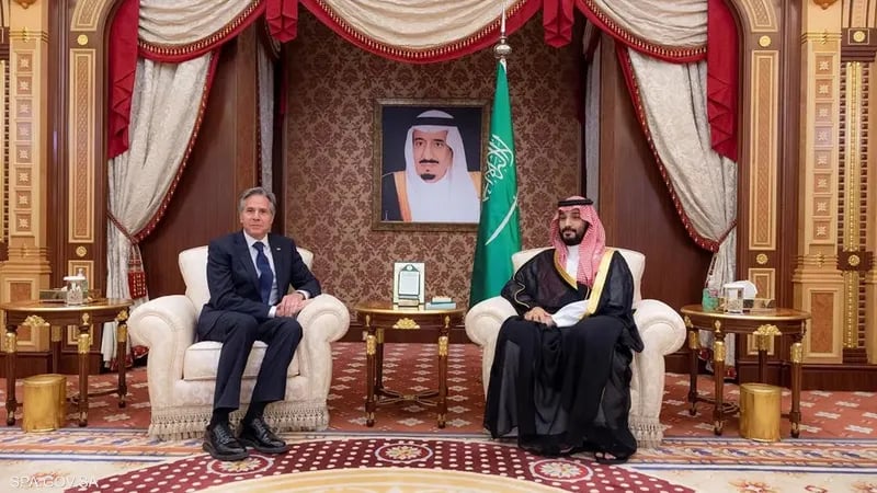 محمد بن سلمان وبلينكن يناقشان الأوضاع الإقليمية والدولية