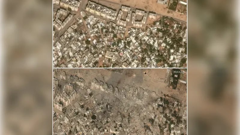 قبل وبعد.. صور الأقمار الاصطناعية تكشف حجم الدمار في غزة
