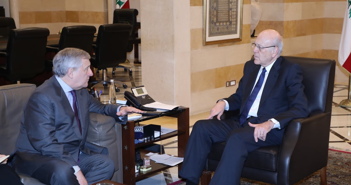 تاياني من السراي: إيطاليا تساند لبنان في مواقفه وتستمر في المساعدة لبسط التهدئة في الجنوب
