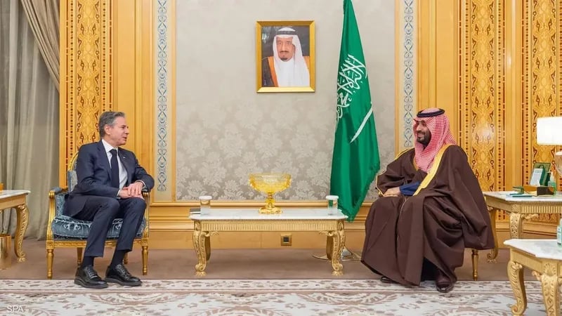بن سلمان وبلينكن يبحثان تطورات الأوضاع الإقليمية