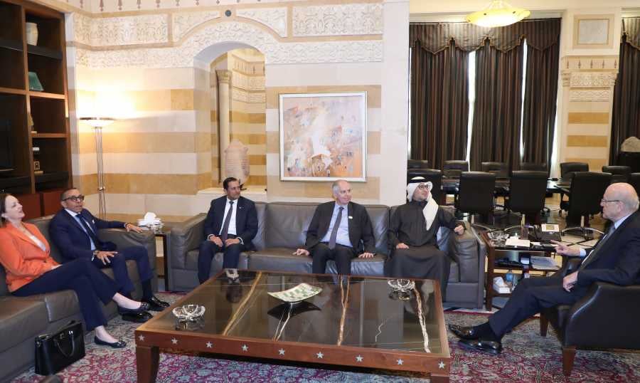 ميقاتي يستقبل سفراء اللجنة الخماسية