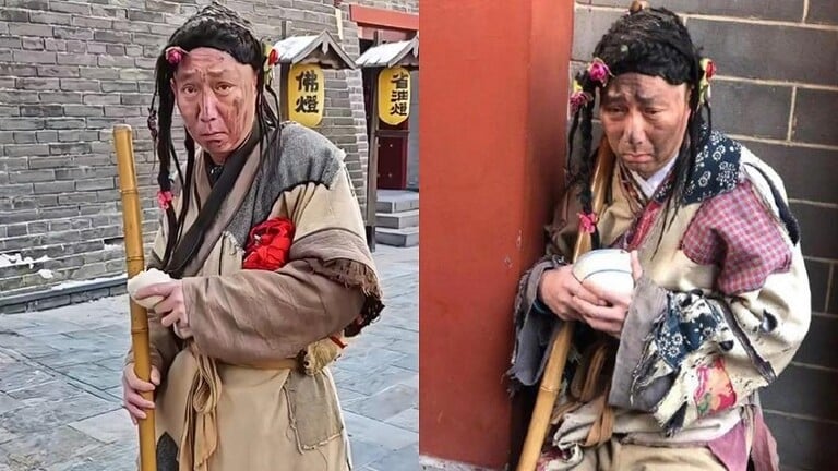 ممثل شهير في الصين يتقمص دور المتسول ويحقق دخلًا يصل إلى 10 آلاف دولار شهريًا