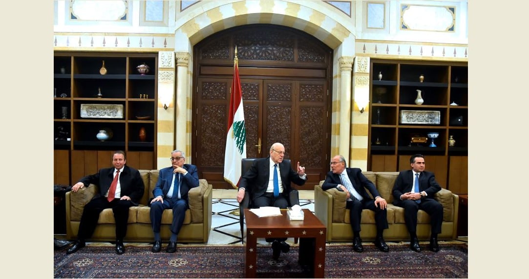ميقاتي في مستهل اللقاء التشاوري: لا نقبل ان تستباح اجواؤنا