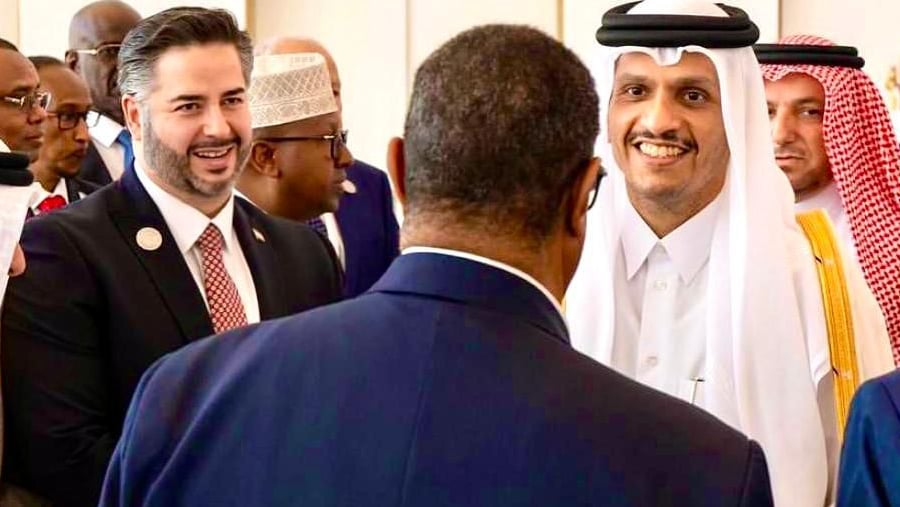 رئيس مجلس الوزراء القطري يلتقي سلام وتشديد على متانة العلاقة بين البلدين