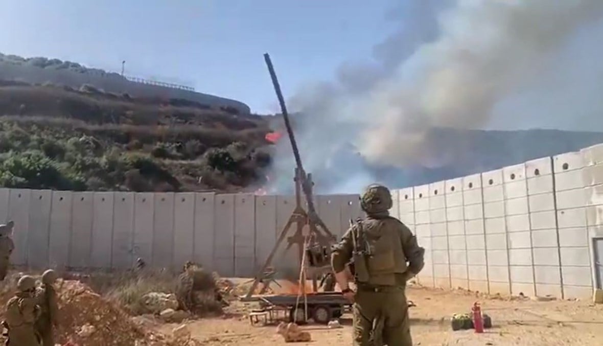 بالفيديو: الجيش الإسرائيلي يستخدم المنجنيق لإطلاق القنابل الحارقة على لبنان!