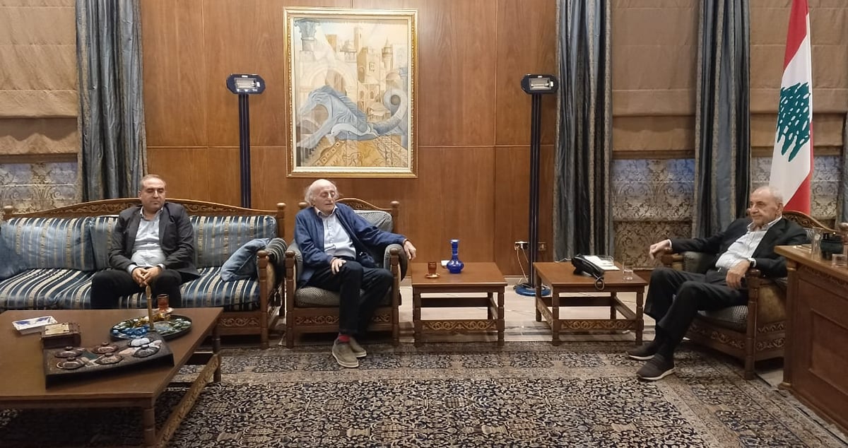 جنبلاط من عين التينة: كارثة وطنية تحل بلبنان بسبب العدوان المستمر