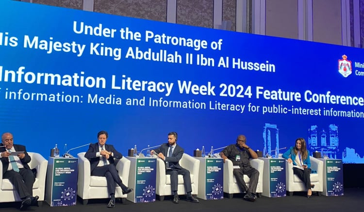 المكاري شارك في مؤتمر الاسبوع العالمي للدراية الاعلامية والمعلوماتية في عمّان