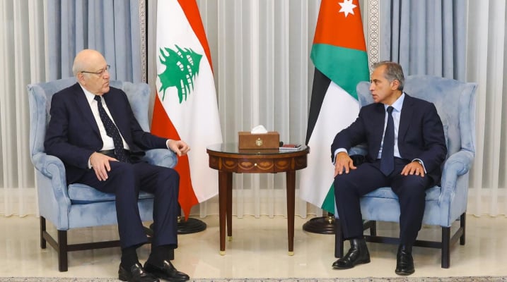 رئيس الوزراء الاردني خلال استقباله ميقاتي : لضرورة الالتزام بالقرار 1701