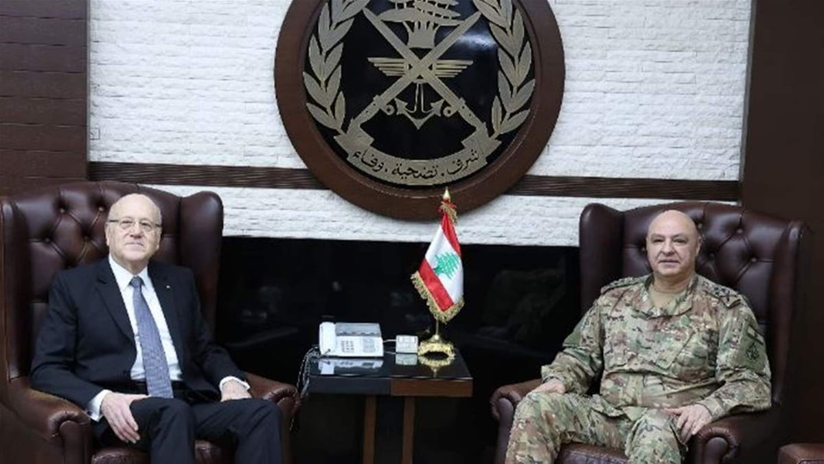 ميقاتي زار عون في اليرزة : الجيش يستعد لتعزير حضوره في الجنوب