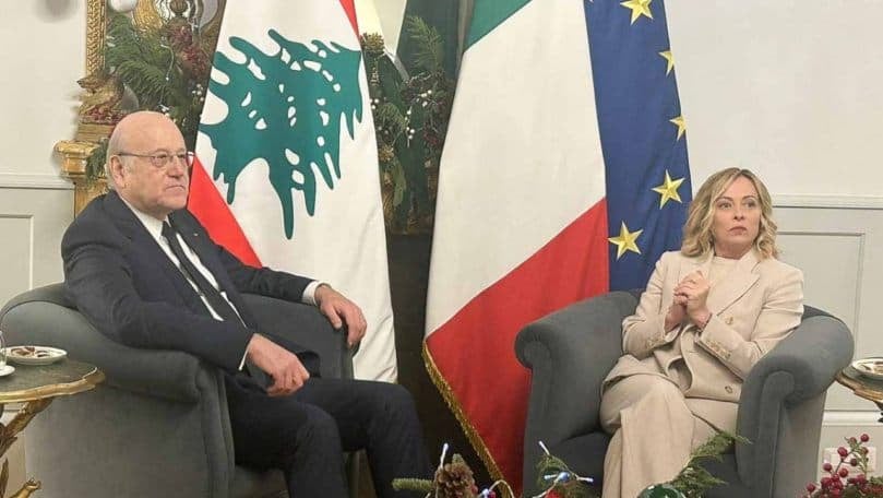 اجتماع بين ميقاتي وميلوني في إيطاليا