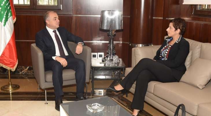 بوصعب بحث مع سفيرة قبرص وسفير البرازيل في قرار وقف اطلاق النار بين لبنان واسرائيل
