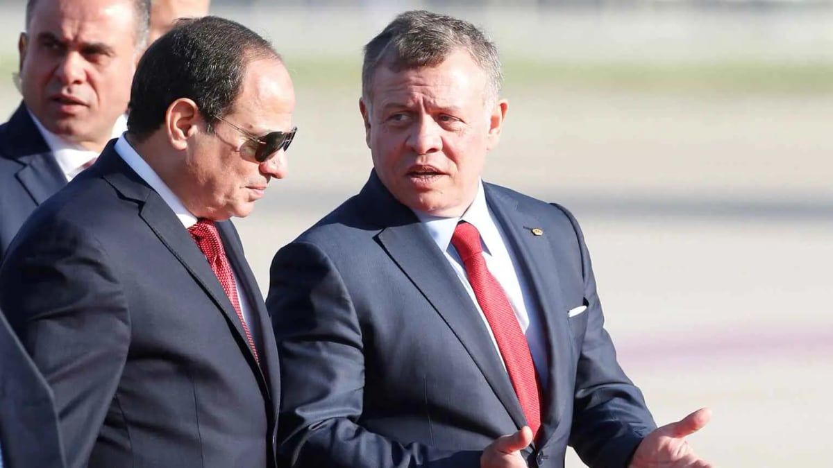 السيسي وملك الأردن يؤكدان على وحدة موقف بلديهما تجاه القضية الفلسطينية