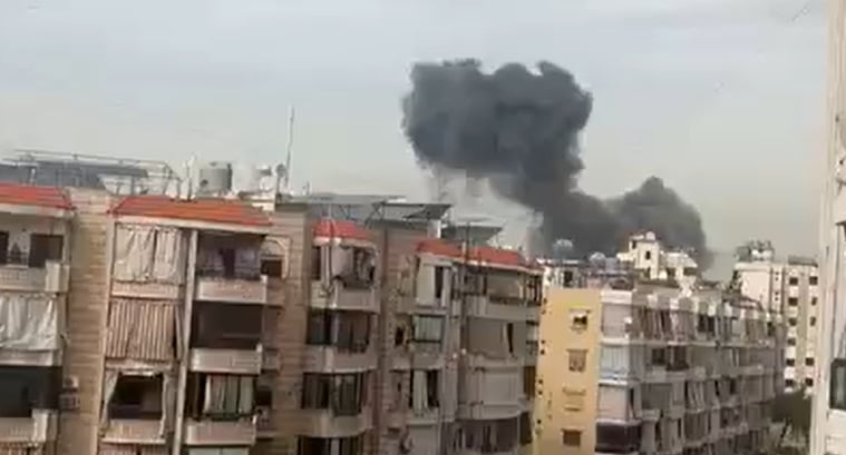 فيديو للغارة التي نفذها الجيش الاسرائيلي على الضاحية