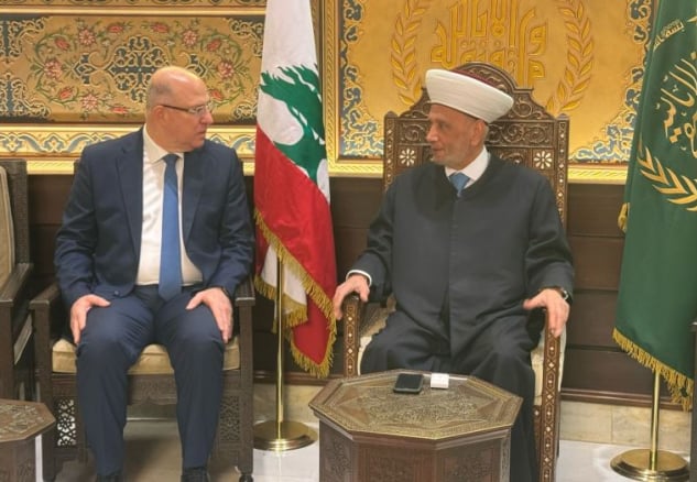 حيدر اطلع المفتي دريان على عمل لجنة المؤشر بشأن رفع الحد الأدنى للأجور ونظام التقاعد