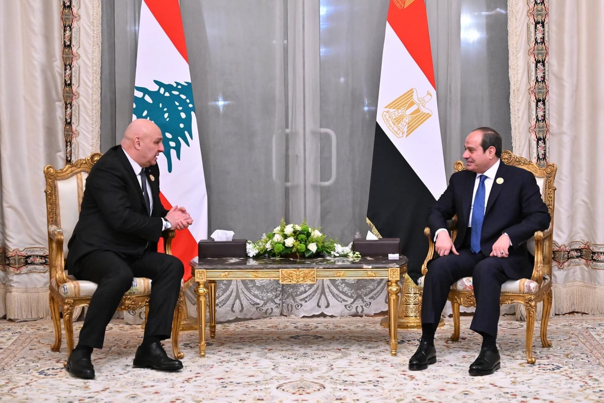 السيسي يدعو الى انسحاب اسرائيليّ "فوريّ” من جنوب لبنان