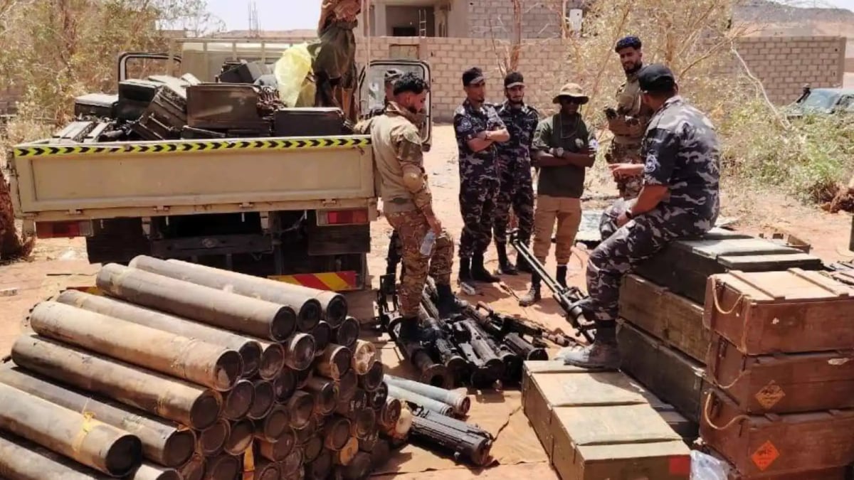 الجيش الليبي يضبط كميات كبيرة من الأسلحة في سبها