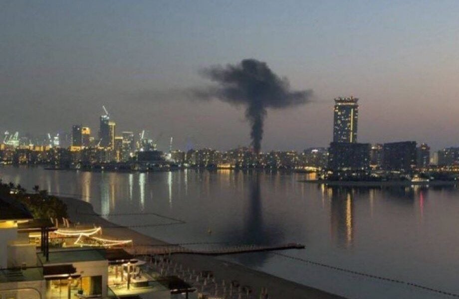 فيديوهات.. لقطات للحظة انفجار ضخم هز دبي جراء هجوم إيراني