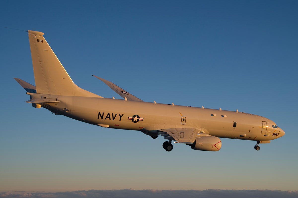 تحليق لطائرة استطلاع أميركية " P-8A " قرب الأجواء الإيرانية