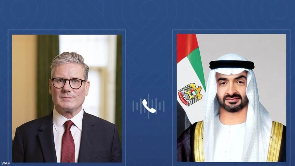 بن زايد و ستارمر يبحثان تداعيات تطورات المنطقة