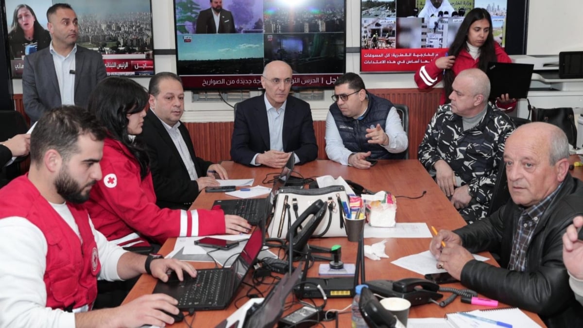 الحجار تفقد إدارة الكوارث في جبل لبنان واطّلع على حاجات مراكز الإيواء