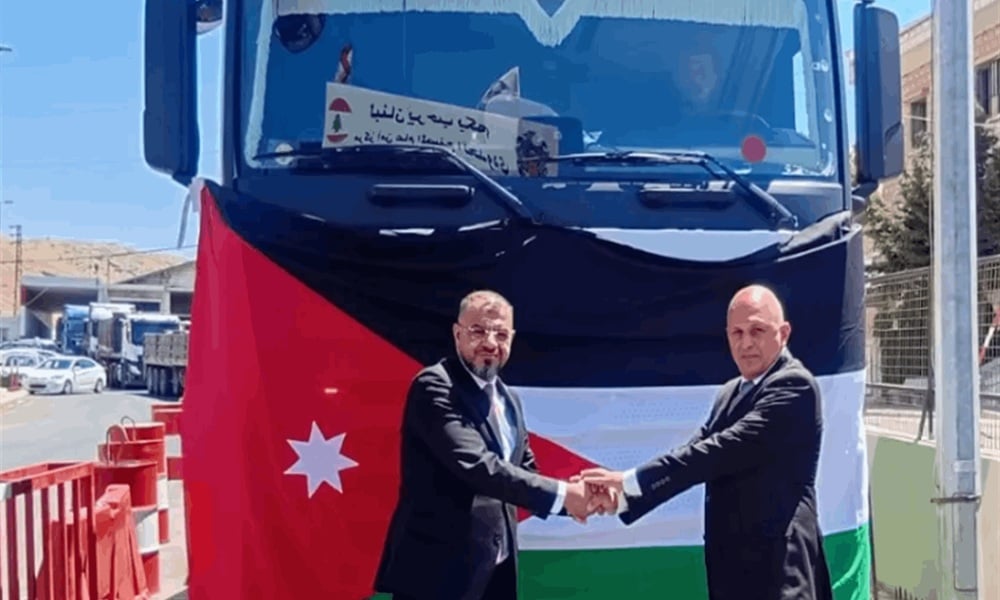 مساعدات أردنية تصل إلى لبنان