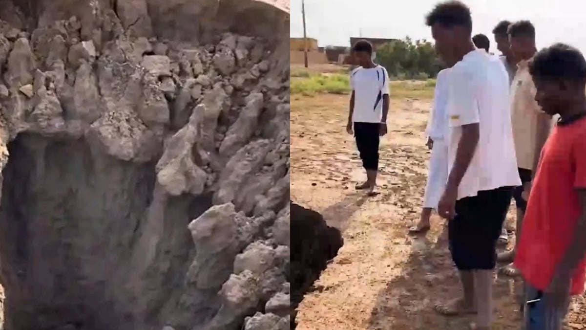 انهيار أرضي مفاجئ يبتلع أرضًا كاملة في قرية سودانية! ما السبب؟