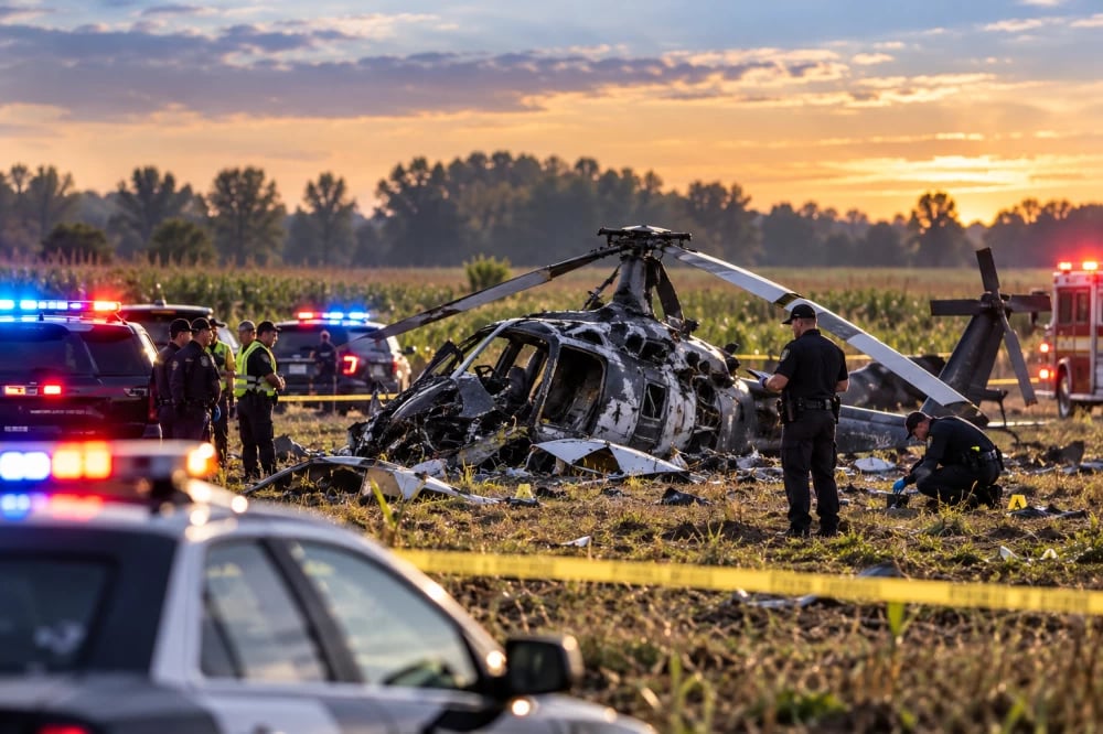 Quatre morts dans un crash d'hélicoptère au Québec