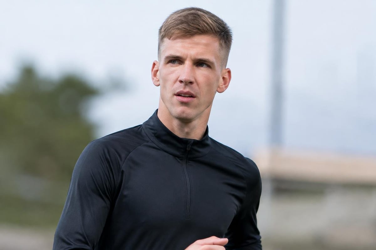 create an realistic image about Dani Olmo in sport clothes not football