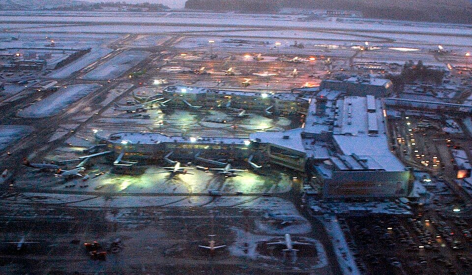 Domodedovo airport, Moscow, aerial view