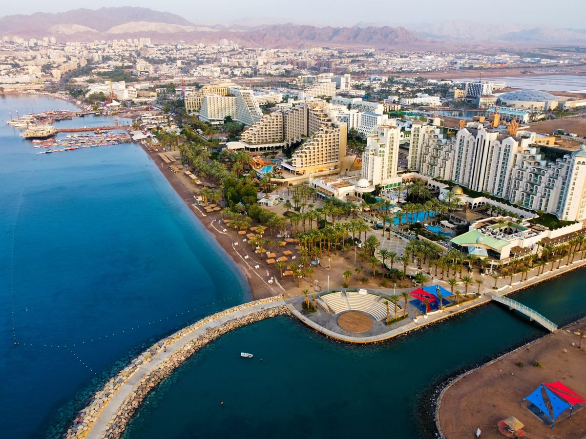 Discover the stunning coastline and luxury resorts of Eilat, Israel.