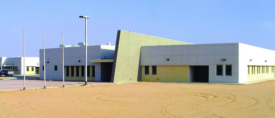 One of four squadron operation complexes at Israeli Air Force base in Nevatim, Israel. Building managed by the U.S. Army Corps of Engineers Europe District.