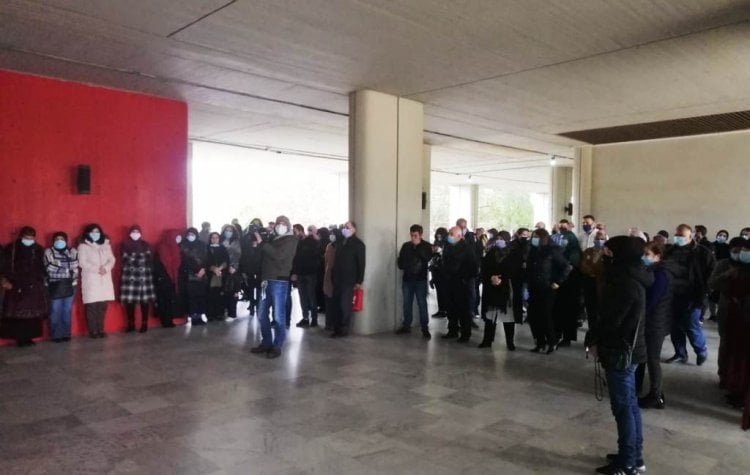 إعتصام لرابطة العاملين في الجامعة اللبنانية في الحدث للمطالبة بنظام المداورة