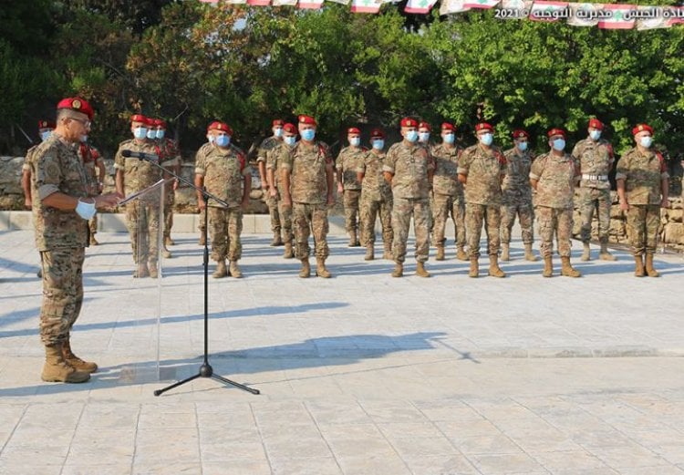 تلاوة أمر اليوم لمناسبة الذكرى السادسة والسبعين لتأسيس الجيش