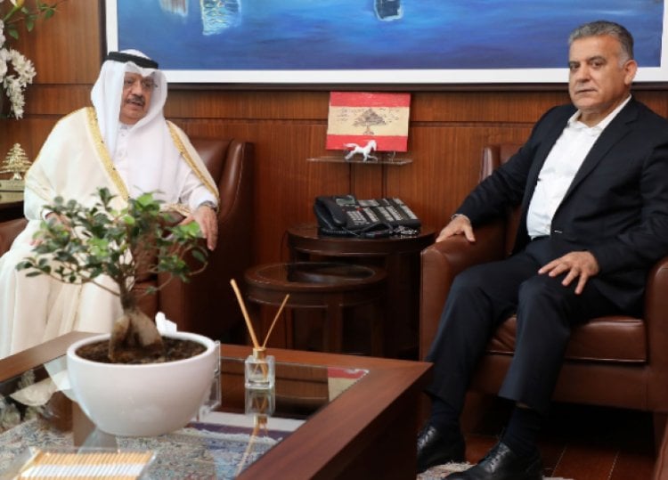 ابراهيم بحث وسفير قطر في تعزيز التعاون