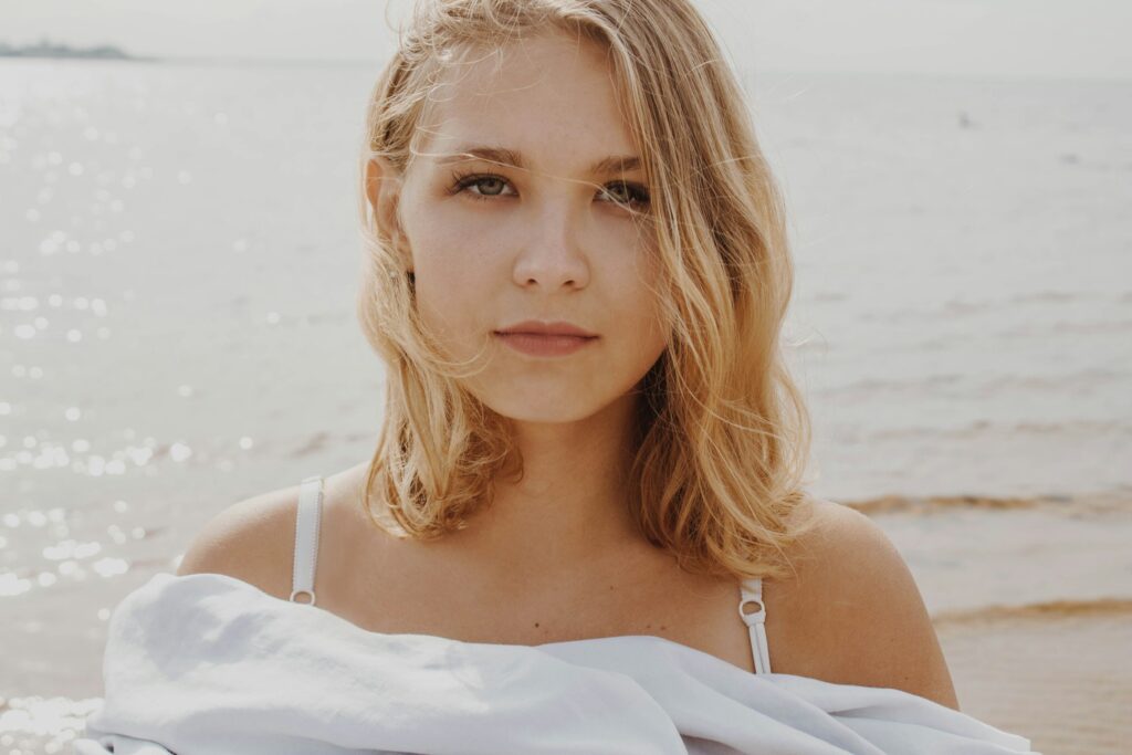 woman at the beach during daytime