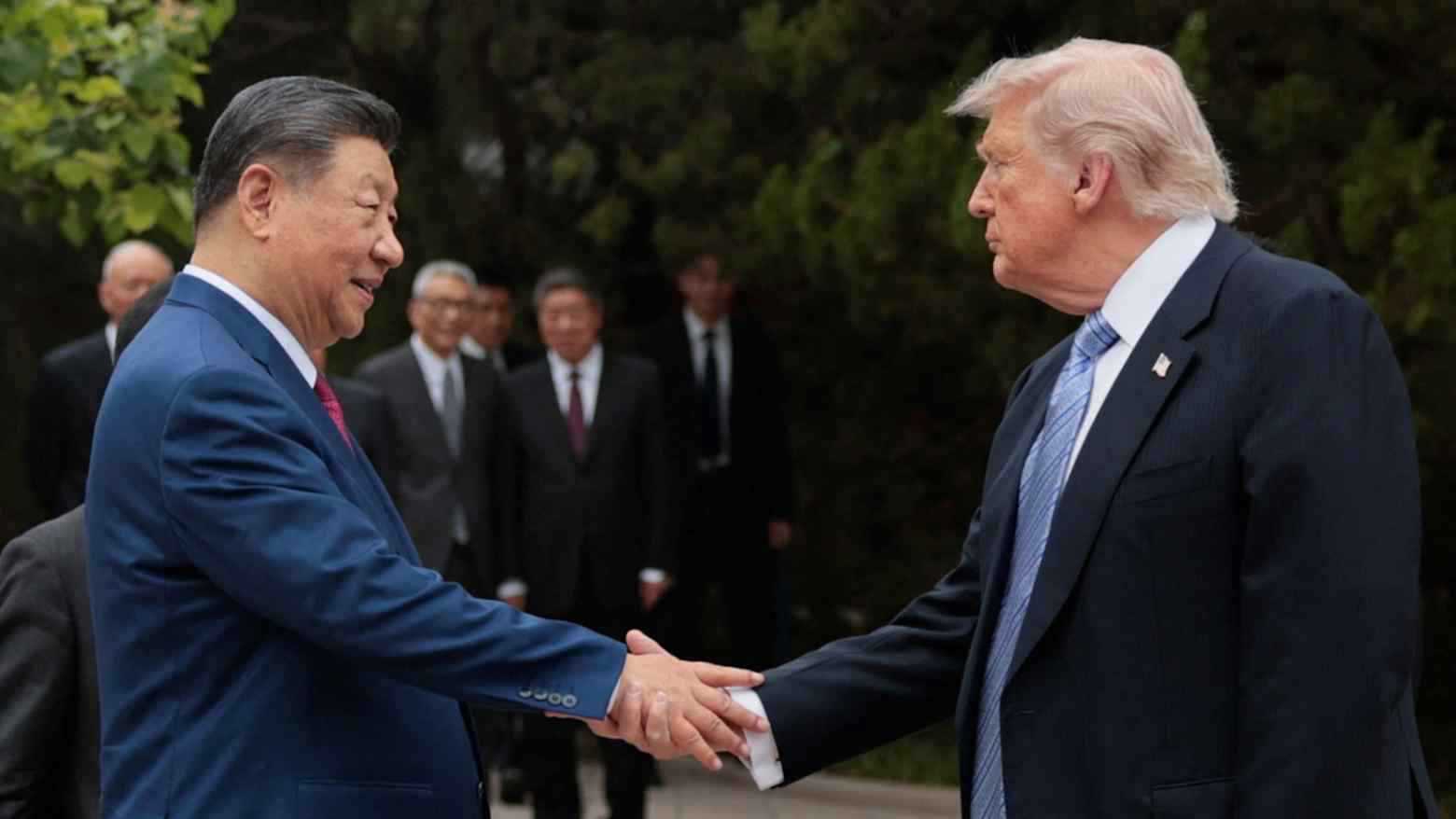 Trump and Xi Handshake Diplomacy in Beijing Summit · Daily Beirut